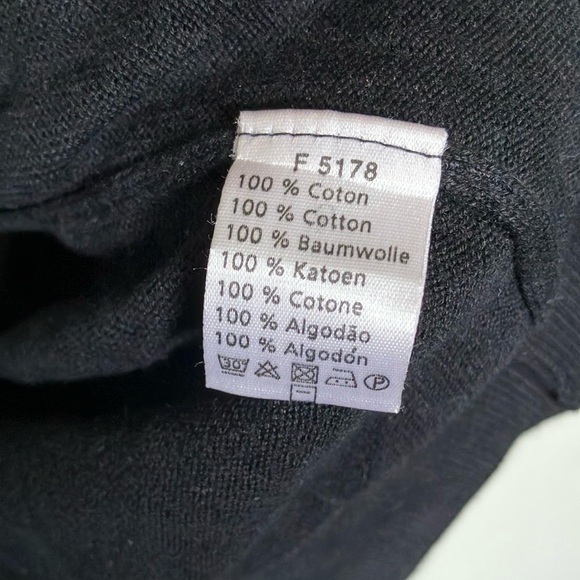 Lacoste Black V-Neck Sweater Classic Style Size 8 - Picture 4 of 5